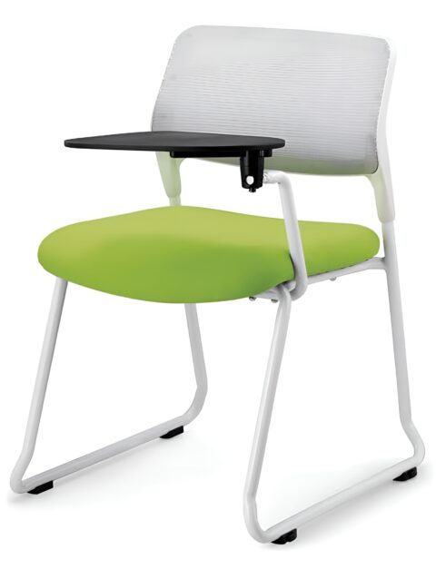 Aero U-bend University Chair - Steel Build - Mesh Back - Cushion Seating -writing Tablet