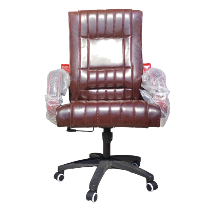 Bars Manager Executive Chair – Double-layer Rexine Cushion Seating – Lumbar Back Support – 360 Degree Rotation – Padded Armrests – Wheel Foundation – Height Adjustment Feature (1)