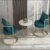 Bluena Coffee Set | Deco Chroming Steel Frame | Cushion Seating And Back | Custom Fabric | Marble Table Impact | Premium Designer Styling