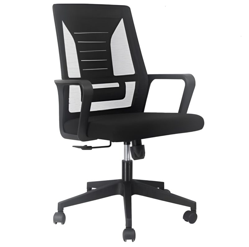 Code-r Ergonomic Chair - Wide High Quality Mesh Build - Fix Armrests - Lumbar Back Support - Height Adjustment - 360 Degree Rotation - Imported