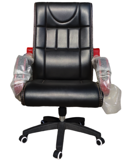 Cresent Manager Executive Chair - Double-layer Rexine Cushion Seating - Lumbar Back Support - 360 Degree Rotation - Padded Armrests - Wheel Foundation - Height Adjustment Feature (3)