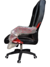 Cresent Manager Executive Chair - Double-layer Rexine Cushion Seating -  Lumbar Back Support - 360 Degree Rotation - Padded Armrests - Wheel Foundation - Height Adjustment Feature - Image 2