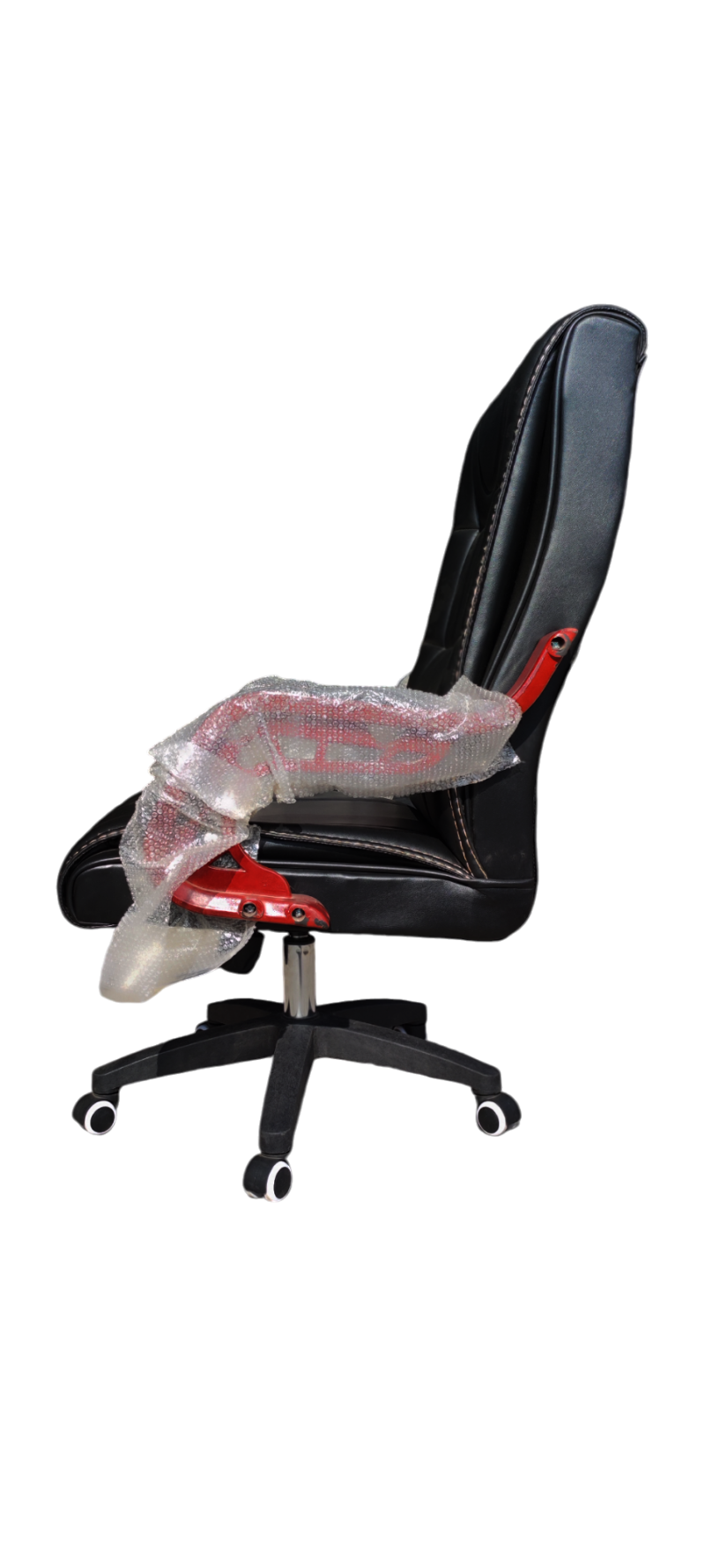 Cresent Manager Executive Chair - Double-layer Rexine Cushion Seating -  Lumbar Back Support - 360 Degree Rotation - Padded Armrests - Wheel Foundation - Height Adjustment Feature - Image 2