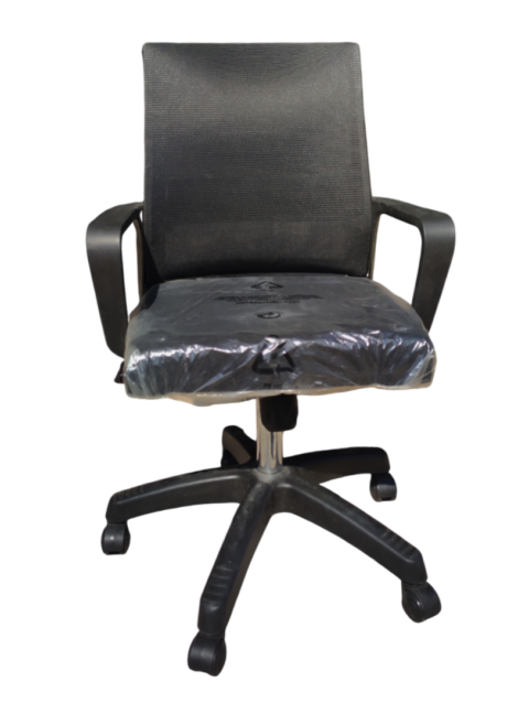 Clipper Ergonomic Chair – Wide High Quality Mesh Build – Fix Armrests – Lumbar Back Support – Height Adjustment – 360 Degree Rotation – Imported