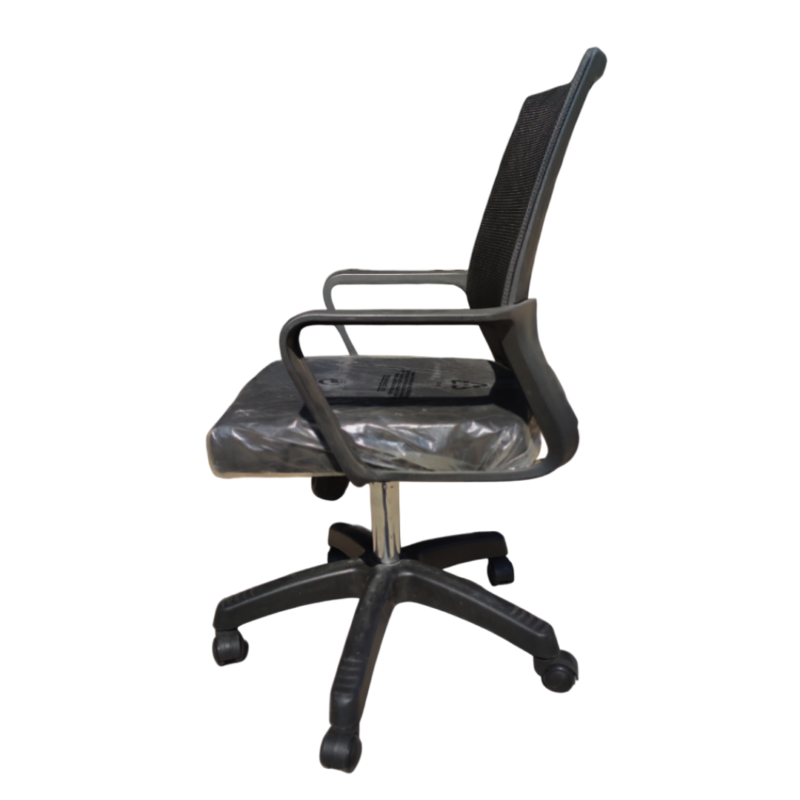 Clipper Ergonomic Chair  - Wide High Quality  Mesh Build - Fix Armrests - Lumbar Back Support - Height Adjustment - 360 Degree Rotation - Imported - Image 2