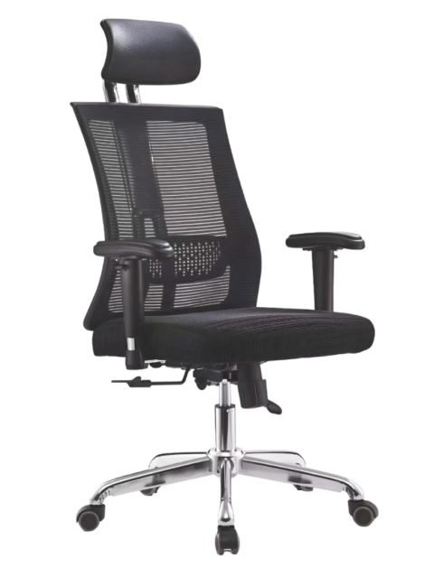 Flamingo Manager Ergonomic Chair – High Back Mesh Build – Adjustable Armrests – Lumbar Back Support – Steel Chrome Footer – Height Adjustment – Chromium Back Support – Imported