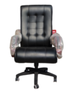 Fluffee Manager Executive Chair – Double-layer Rexine Cushion Seating – Lumbar Back Support – 360 Degree Rotation – Padded Armrests – Wheel Foundation – Height Adjustment Feature (2)