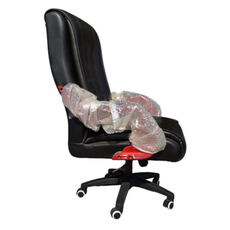 Fluffee Manager Executive Chair - Double-layer Rexine Cushion Seating -  Lumbar Back Support - 360 Degree Rotation - Padded Armrests - Wheel Foundation - Height Adjustment Feature - Image 2