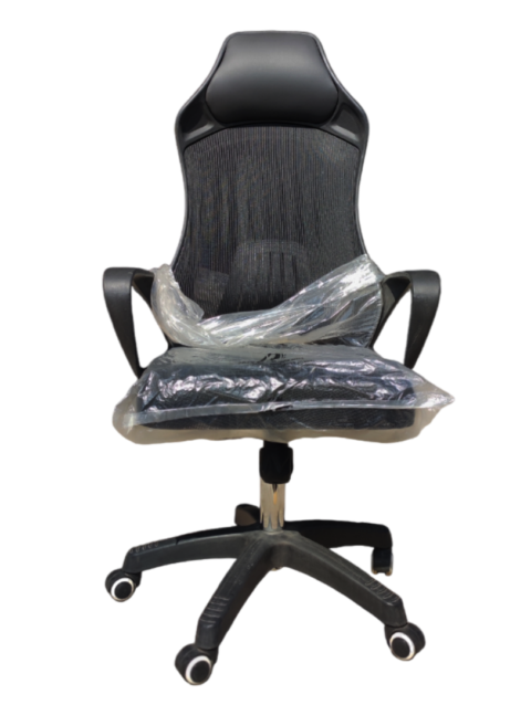 Game-on Manager Ergonomic Chair – High Back Mesh Build With Fix Headrest- Fix Armrests – Lumbar Back Support – Height Adjustment – 360 Degree Rotation