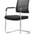 HOVER U-BEND STEEL VISITOR CHAIR - FIX STEEL ARMRESTS - MESH BACK - CUSHION SEATING