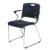 Pointer U-bend Visitor Chair - Fix Steel Armrests - Fix Base - Semi-cushioned Back And Seating