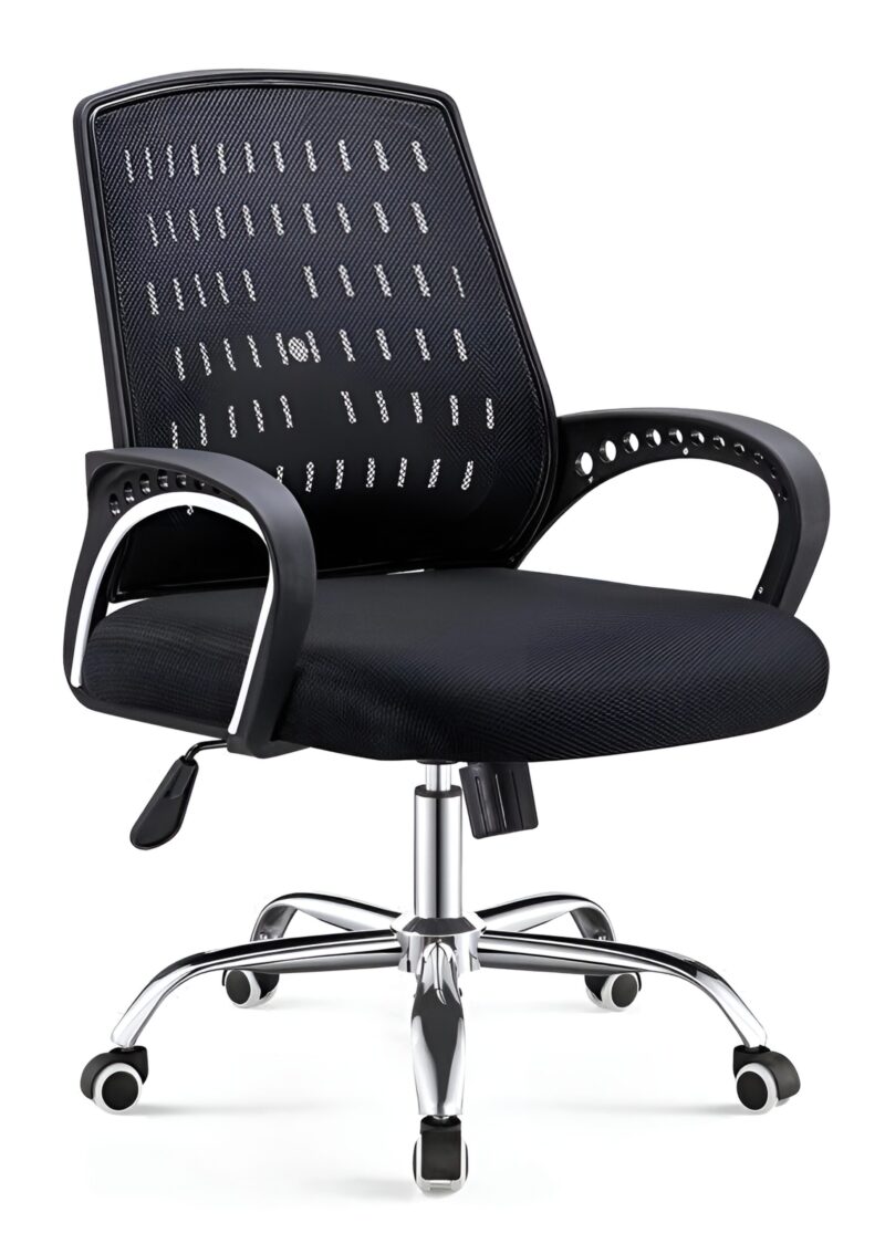 Seal Ergonomic Chair - Wide Back Mesh Build - Fix Armrests - Lumbar Back Support - Height Adjustment - 360 Degree Rotation