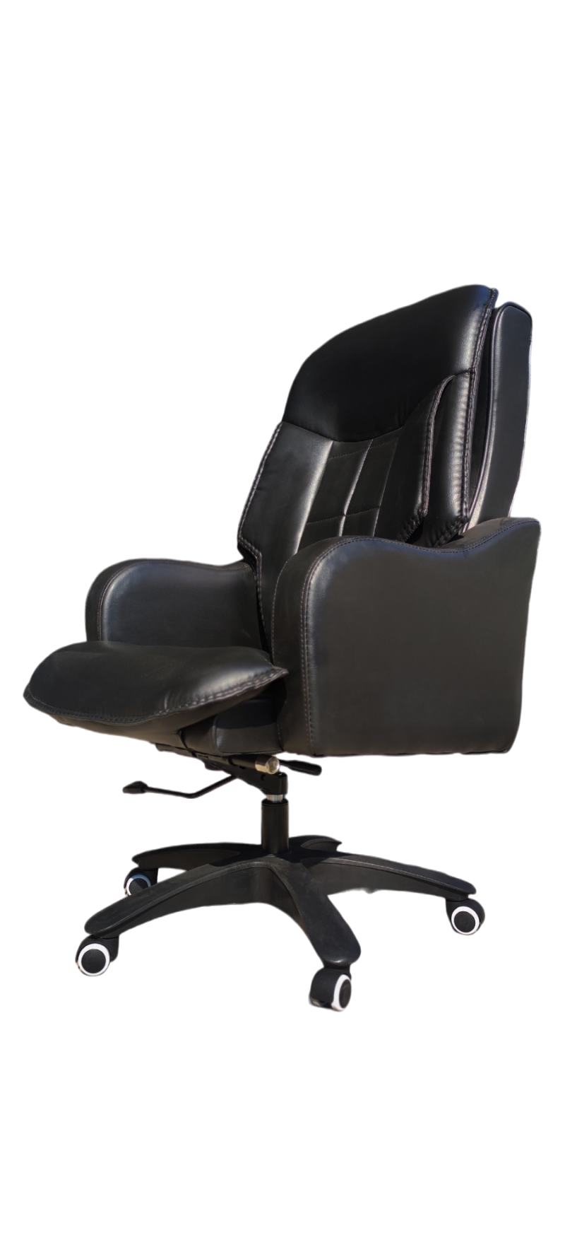 Seth Saab Ceo Executive Chair - Triple-layer Rexine Cushion Seating -  Lumbar Back Support - 360 Degree Rotation - Padded Armrests - Wheel Foundation - Height Adjustment Featu - Image 4