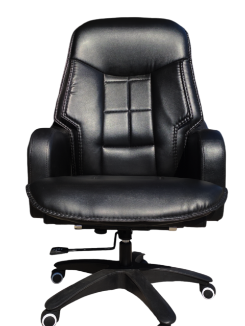 Seth Saab Ceo Executive Chair - Triple-layer Rexine Cushion Seating - Lumbar Back Support - 360 Degree Rotation - Padded Armrests - Wheel Foundation - Height Adjustment Featu (4)