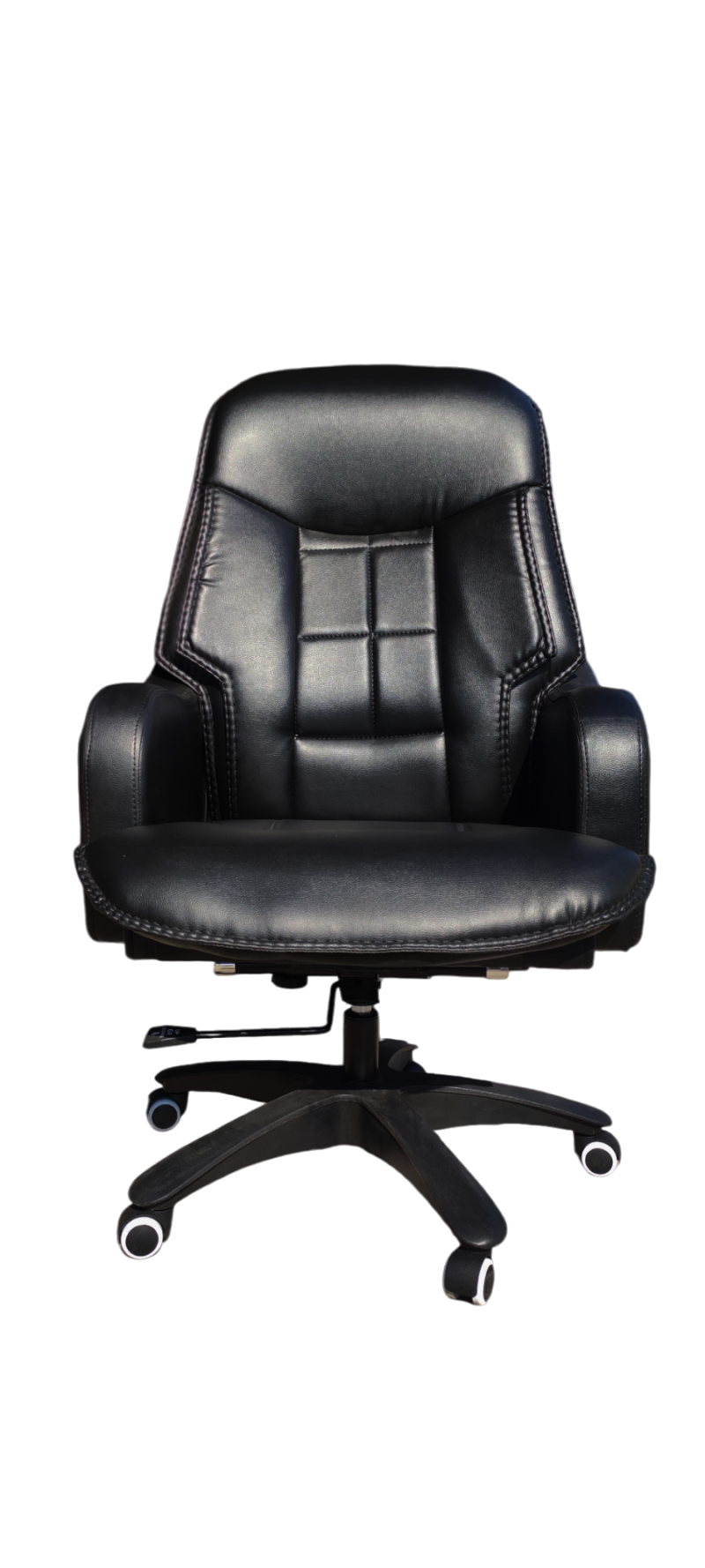 Seth Saab Ceo Executive Chair - Triple-layer Rexine Cushion Seating - Lumbar Back Support - 360 Degree Rotation - Padded Armrests - Wheel Foundation - Height Adjustment Featu (4)