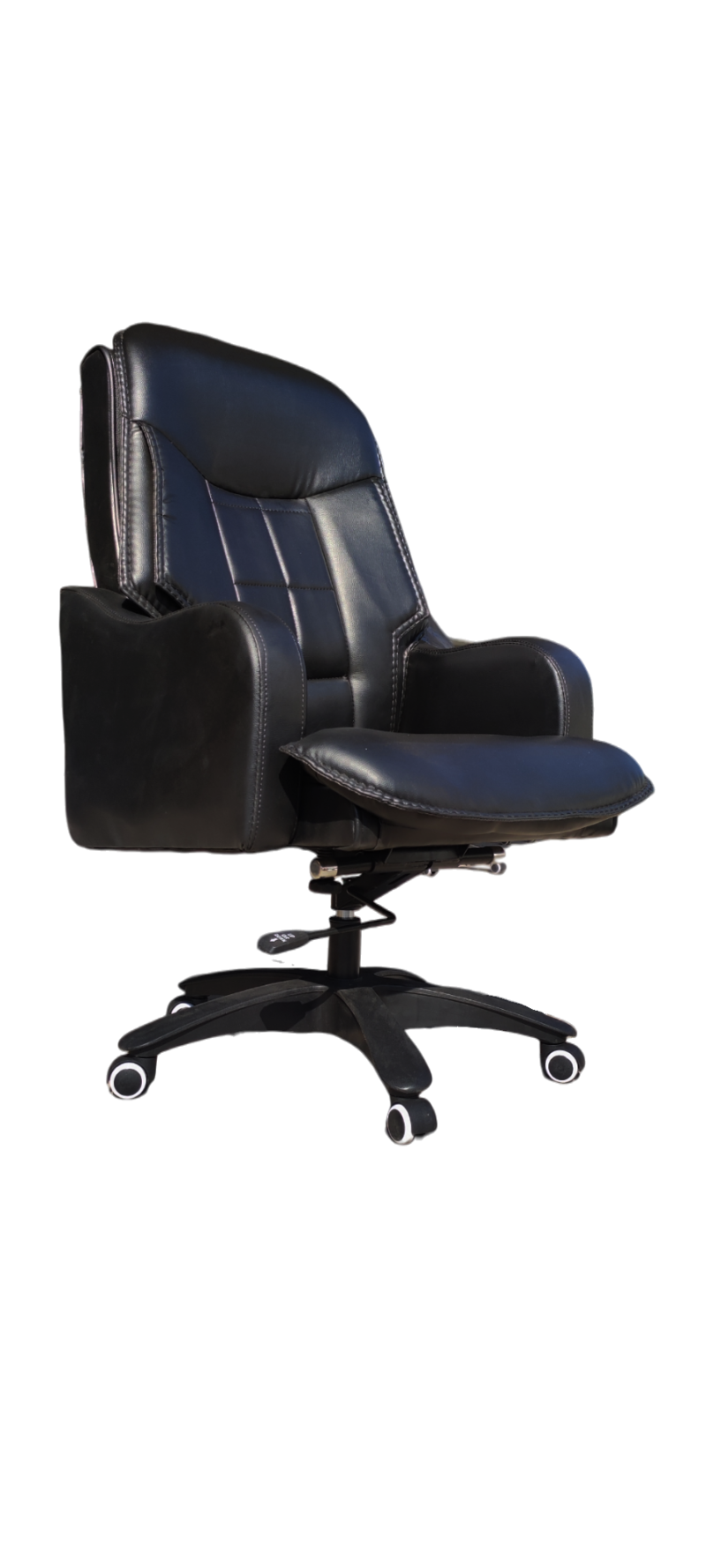 Seth Saab Ceo Executive Chair - Triple-layer Rexine Cushion Seating -  Lumbar Back Support - 360 Degree Rotation - Padded Armrests - Wheel Foundation - Height Adjustment Featu - Image 2