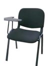 Softo University Chair - Tetra Footing Steel Build - Cushion Back & Seating - Writing Tablet