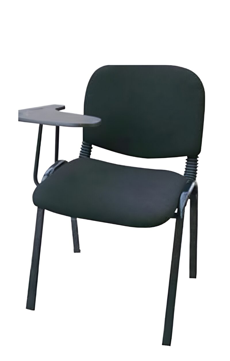 Softo University Chair - Tetra Footing Steel Build - Cushion Back & Seating - Writing Tablet