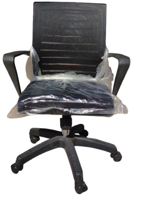 Striper Ergonomic Chair - Wide High Quality Mesh Build - Fix Armrests - Lumbar Back Support - Height Adjustment - 360 Degree Rotation - Imported (1)