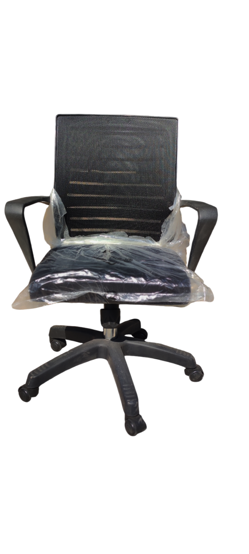 Striper Ergonomic Chair - Wide High Quality Mesh Build - Fix Armrests - Lumbar Back Support - Height Adjustment - 360 Degree Rotation - Imported (1)