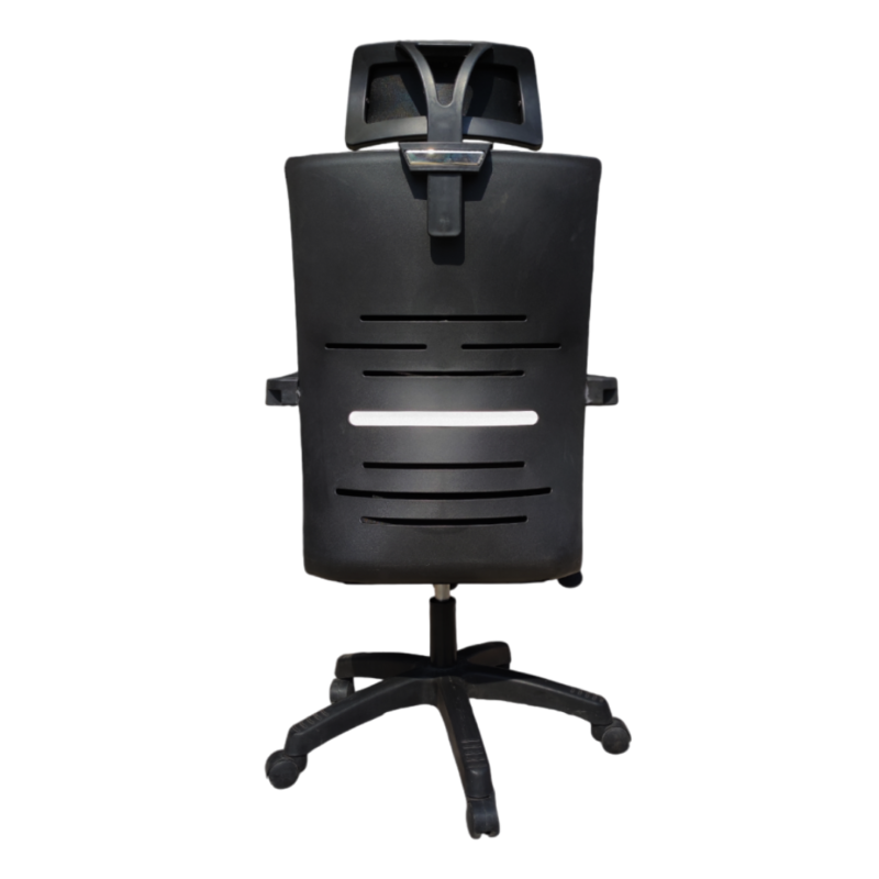 Sigma Ergonomic Manager Chair  - Wide High Back Mesh Build - Adjustable Headrest -  Fix Armrests - Lumbar Back Support - Height Adjustment - 360 Degree Rotation - Imported - Image 2