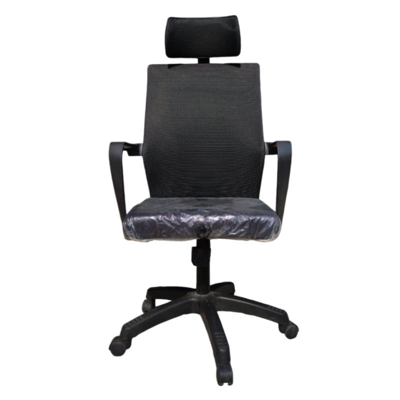 Sigma Ergonomic Manager Chair – Wide High Back Mesh Build – Adjustable Headrest – Fix Armrests – Lumbar Back Support – Height Adjustment – 360 Degree Rotation – Imported (3)