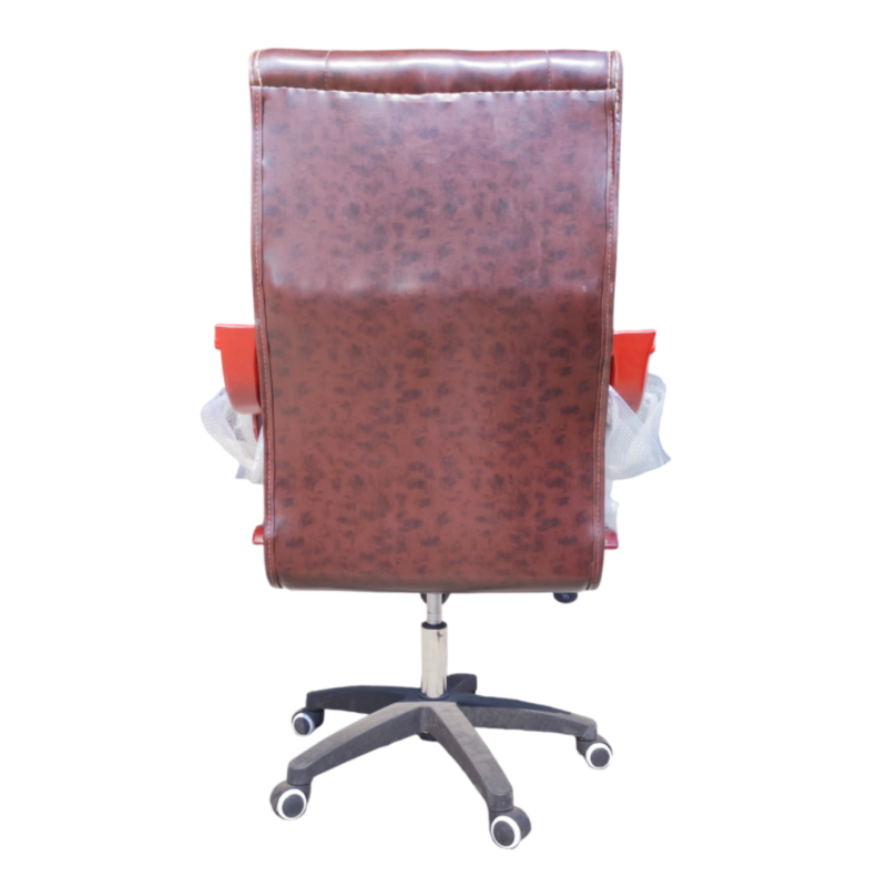 Smoothon Manager Executive Chair - Double-layer Rexine Cushion Seating -  Lumbar Back Support - 360 Degree Rotation - Padded Armrests - Wheel Foundation - Height Adjustment Feature - Image 3