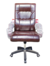 Smoothon Manager Executive Chair – Double-layer Rexine Cushion Seating – Lumbar Back Support – 360 Degree Rotation – Padded Armrests – Wheel Foundation – Height Adjustment Feature (2)