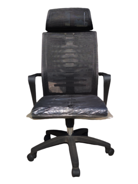 T-rex Ergonomic Manager Chair - Wide High Back Mesh Build - Adjustable Headrest - Fix Armrests - Lumbar Back Support - Height Adjustment - 360 Degree Rotation - Imported1