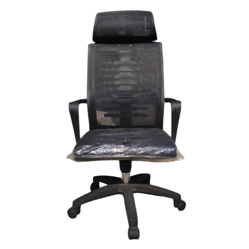 T-rex Ergonomic Manager Chair - Wide High Back Mesh Build - Adjustable Headrest - Fix Armrests - Lumbar Back Support - Height Adjustment - 360 Degree Rotation - Imported1