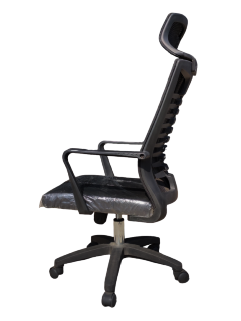 T-rex Ergonomic Manager Chair - Wide High Back Mesh Build - Adjustable Headrest - Fix Armrests - Lumbar Back Support - Height Adjustment - 360 Degree Rotation - Imported3