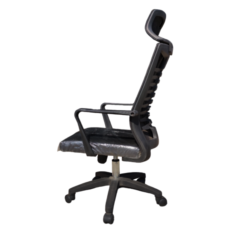 T-rex Ergonomic Manager Chair - Wide High Back Mesh Build - Adjustable Headrest - Fix Armrests - Lumbar Back Support - Height Adjustment - 360 Degree Rotation - Imported3