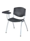Tablo University Chair - Tetra Footing Steel Build - Fiber Back & Seating - Writing Tablet