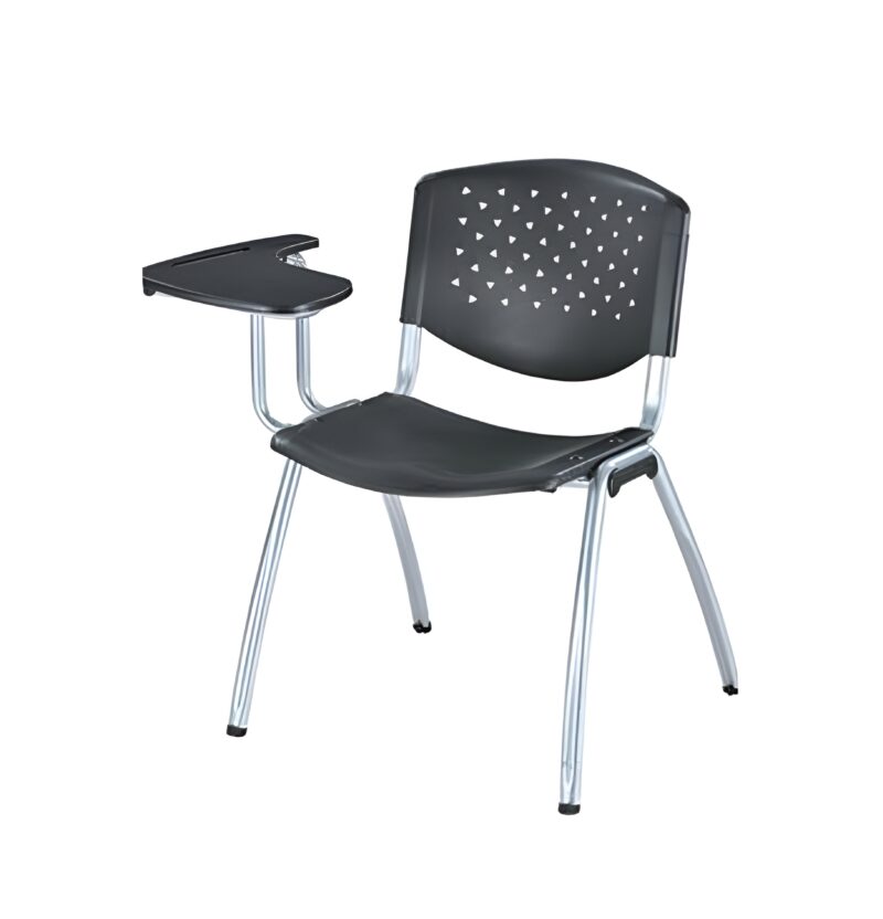 Tablo University Chair - Tetra Footing Steel Build - Fiber Back & Seating - Writing Tablet