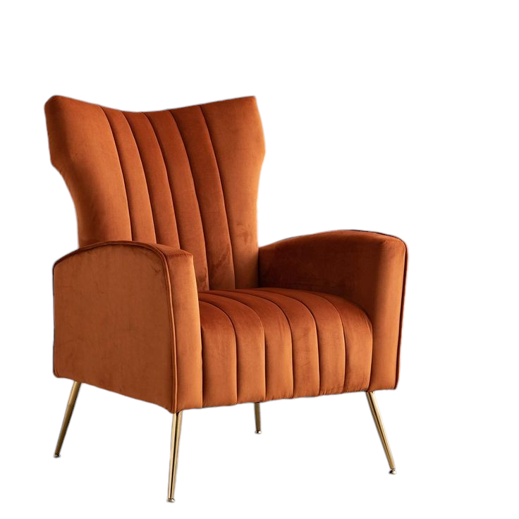 Teacake Single Seat Sofa - Tetra Steel Footing - Fabric Cushioned Back & Seating - Custom Colour Selection (2)