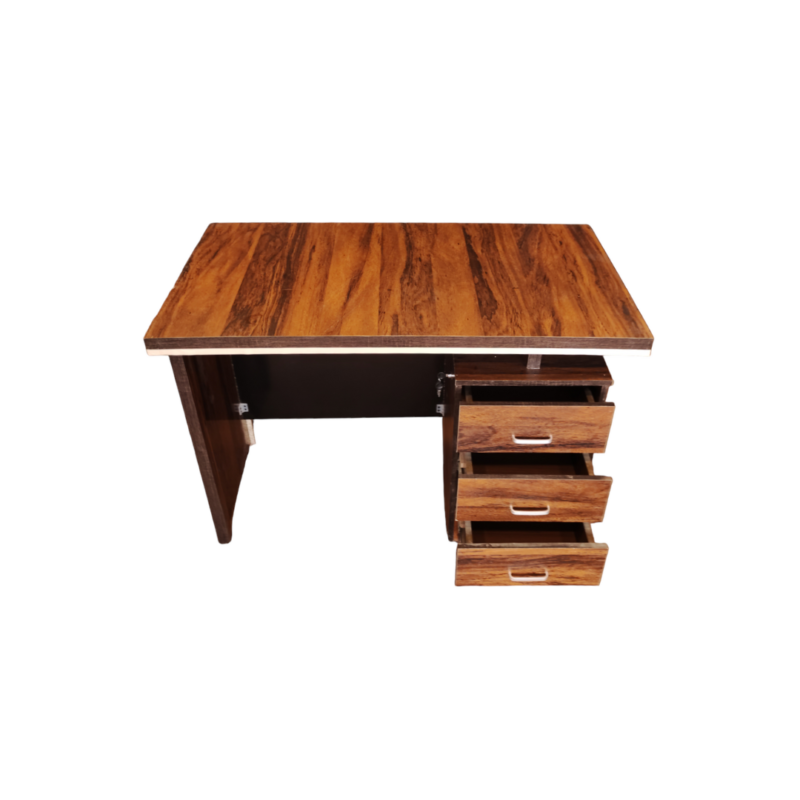 Deep Forest Office Table - Dual Shade - Three Lockable Drawers - Three Sizes Available - PVC Piping - Matte Sheet - Image 3