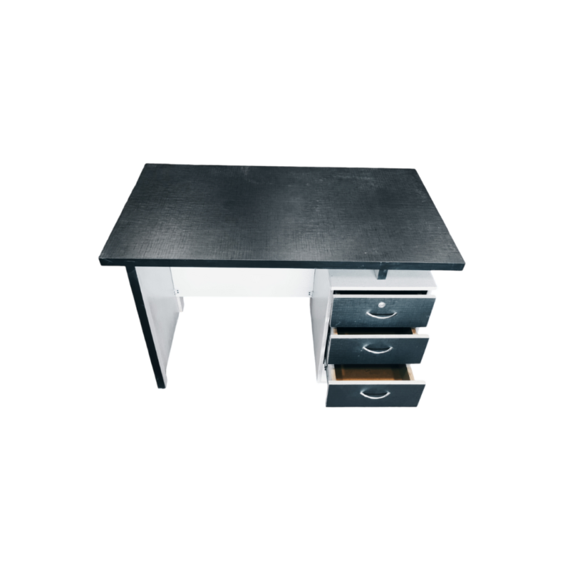 Mountain Mist Office Table – Dual Shade – Three Lockable Drawers – Three Sizes Available – PVC Piping – Matte Sheet - Image 3