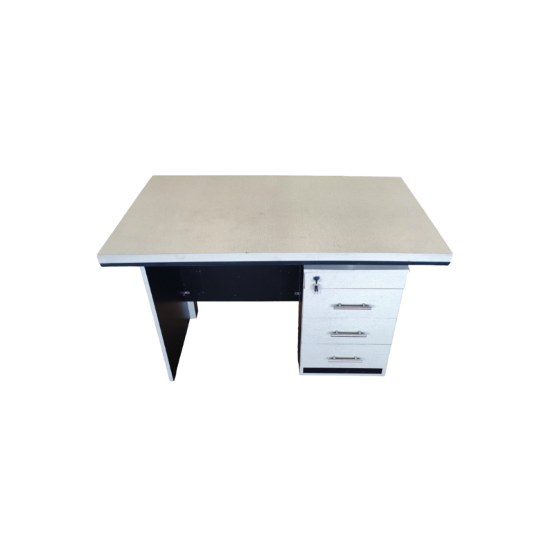 Zebra Office Table – Dual Shade – Three Lockable Drawers – Three Sizes Available – PVC Piping – Matte Sheet - Image 5