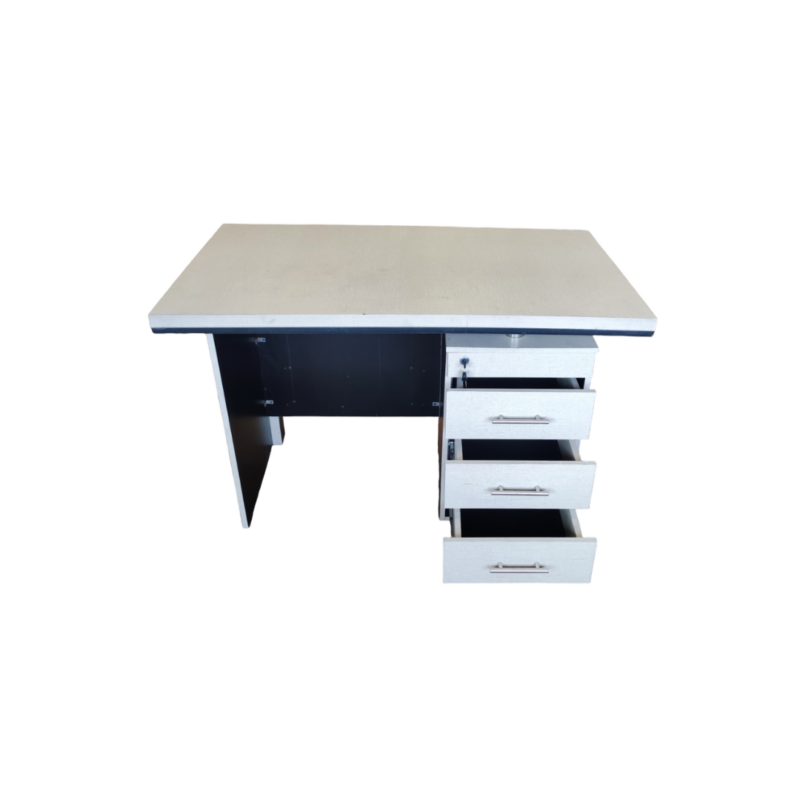 Zebra Office Table – Dual Shade – Three Lockable Drawers – Three Sizes Available – PVC Piping – Matte Sheet - Image 2