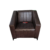 Choco Brownie Single Seat Sofa - Rexine Cushion Back And Seating - Embedded Armrests - Tetra Footer - Light Weight Portable (1)