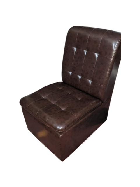 Sohan Halwa Single Seat Sofa - Rexine Cushion Back And Seating - Tetra Footer - Light Weight Portable