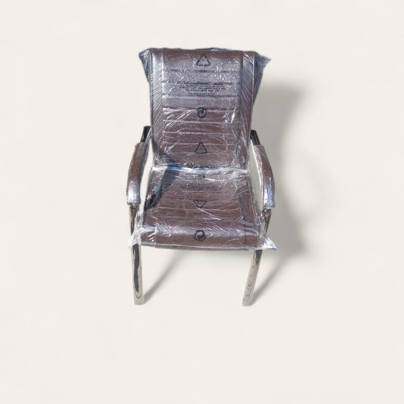 Cocomo Tetra Footer Metal Visitor Chair - Rexine Skin - Cushion Back and Seat - Padded Armrests - Compact Design1