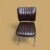 Marble Cake U-Bend Metal Visitor Chair - Rexine Skin - Cushion Back and Seat - Compact Design - Black and Brown Color1